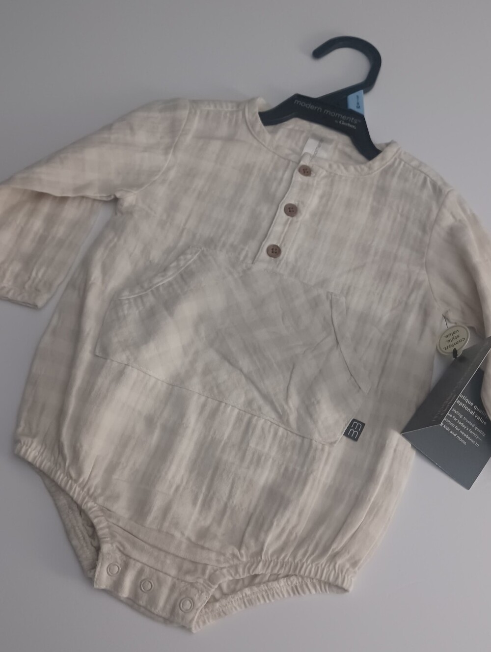 Modern Moments Gingham Bubble Romper Sz 3/6M